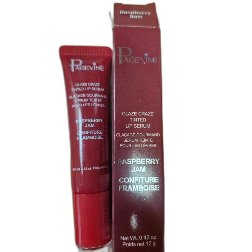 Pagevine Glaze Craze Tinted Lip Serum - Shade: Raspberry Jam